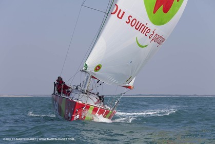 13 03 2010 - La Grande Motte   Port Camargue (FRA) - Groupe Bel - Entraînement Kito de Pavant   Sébastien Audigane en vue de la Transat AG2R 2010