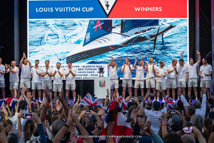04 10 2024, Barcelona (ESP), 37th America's Cup, Louis Vuitton Cup Final, Race Day 7 , Prizegiving