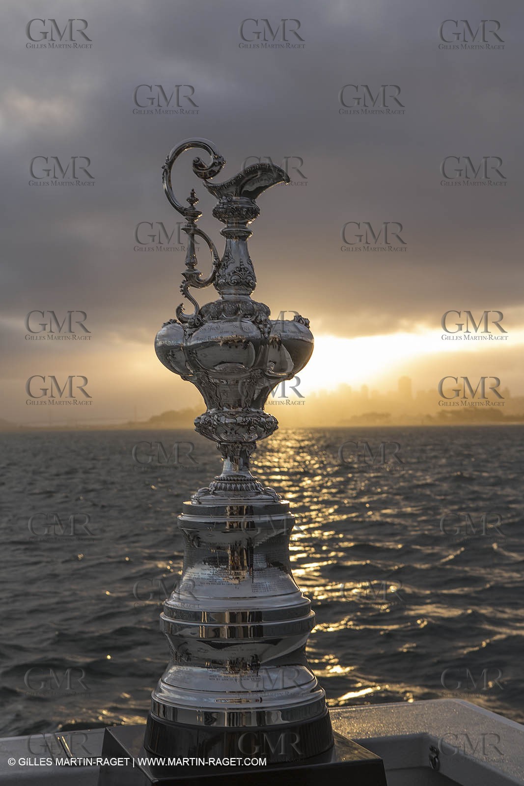 18 02 2013 - San Francisco (USA) - 34th America's Cup - The America's Cup Trophy in San Francisco Bay