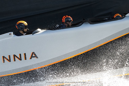 16 10 2024, Barcelona (ESP), Louis Vuitton 37th America's Cup, Final Match, Race Day 4, Warm up Race 5