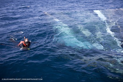 03 11 2009 - San Diego (USA, CA) - 33rd America's Cup - BMW ORACLE Racing - - BOR 90 dismasts when Trialing off San Diego