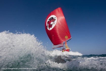 13 03 2010 -  La Grande Motte   Port Camargue (FRA) - Groupe Bel - Kito de Pavant   Sebastien Audigane training for Transat AG2R
