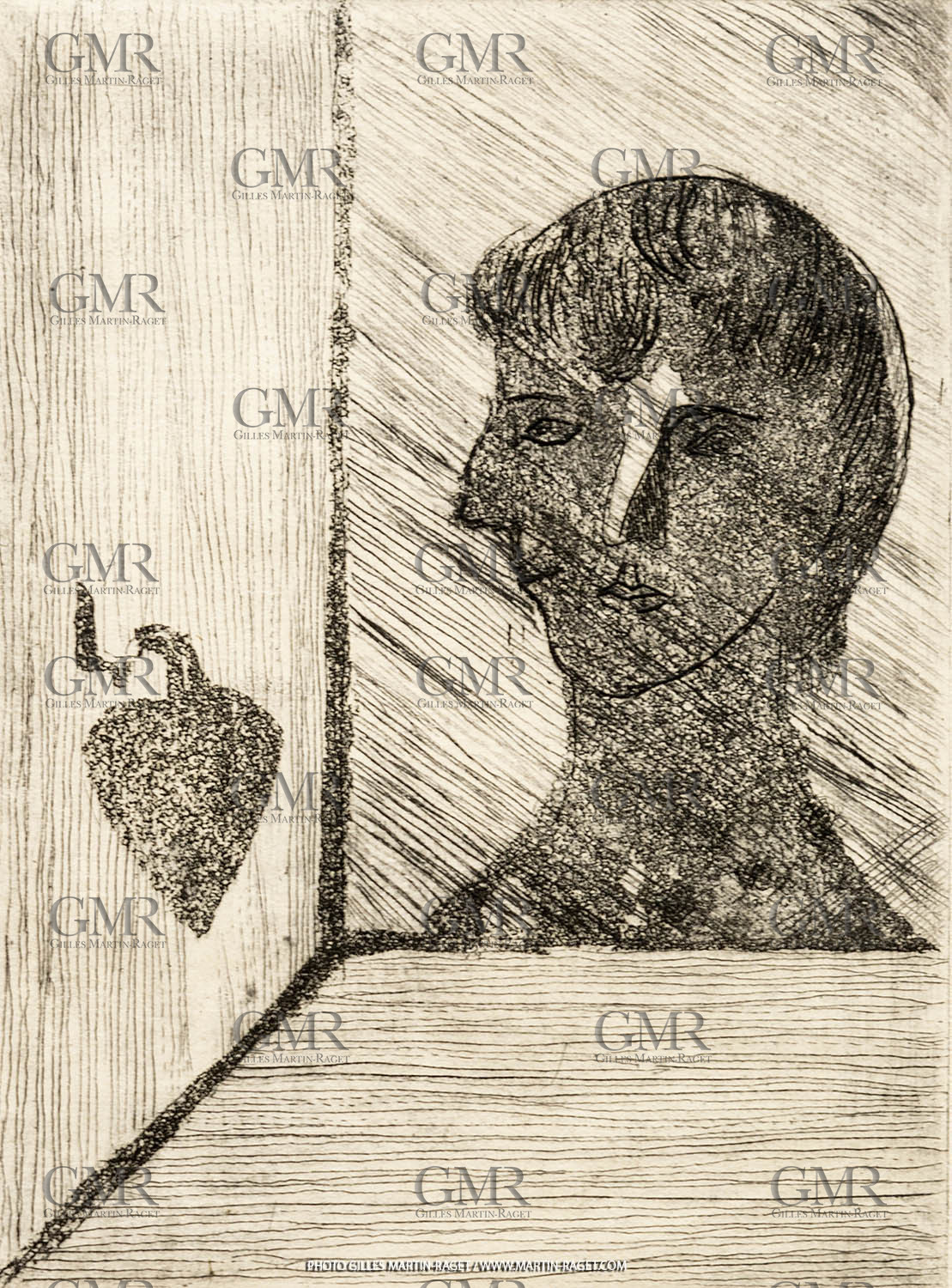 12 07 2020, St Rémy de Provence (FRA, 13) Oeuvre Germaine Richier, gravure