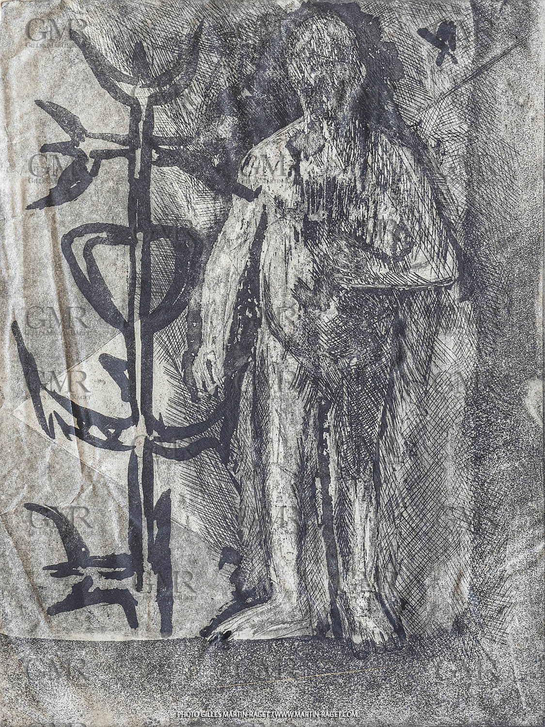 12 07 2020, St Rémy de Provence (FRA, 13) Oeuvre Germaine Richier, gravure