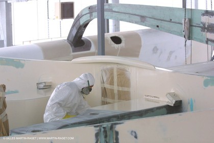 Trimaran Foncia 2 - Alain Gauthier - Construction - Chantier