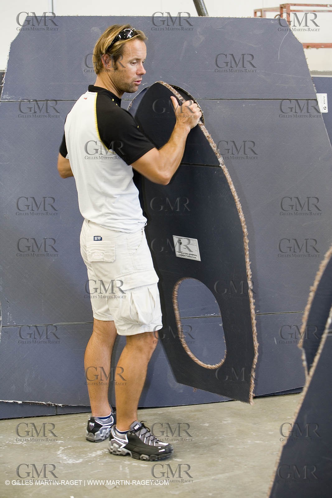 Sydney, Australia, Thomas Coville trimaran Sodebo building at Boat Speed