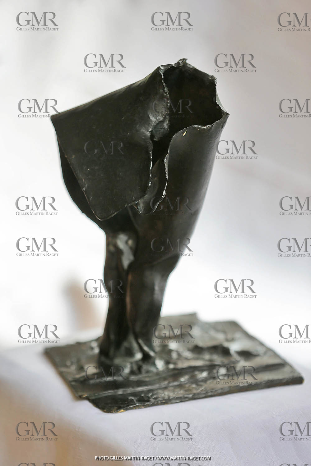 20 03 2016, St Rémy de Provence (FRA,13), Oeuvre de Germaine Richier, L'outre 1956, Bronze Patiné foncé, Numéroté 3 8, 28,5x24x19,5 cm, collection particulière