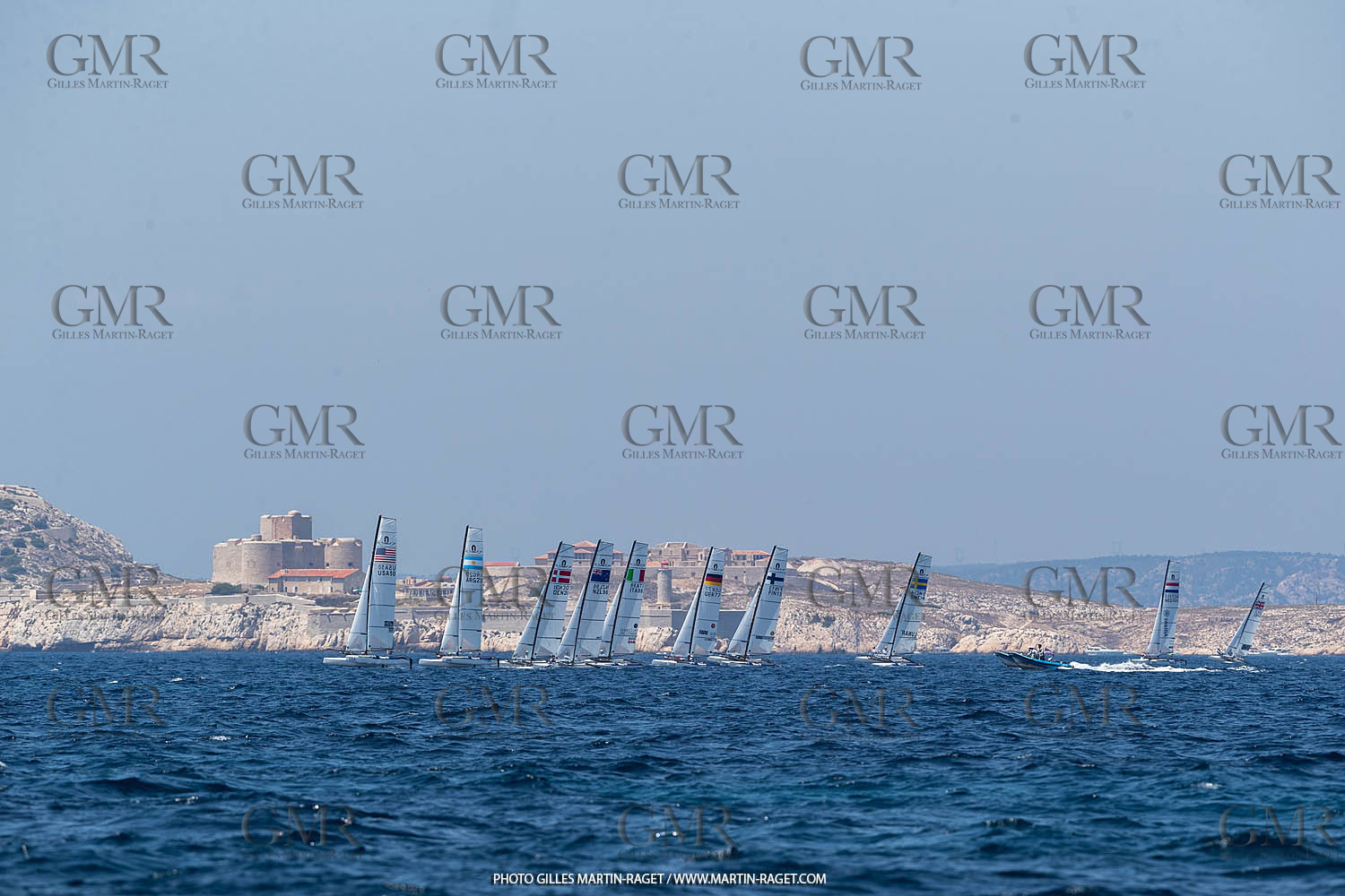 16 07 2023, Marseille, (FRA), Paris 2024 Olympic Games 2024 Sailing Test Event, Day 8, Medal race Nacra 17