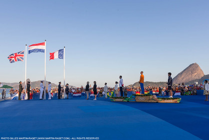14 08 2016, Rio de Janeiro (BRA), 2016 Olympic Games, Sailing, RSX Men medal ceremony