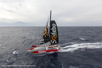 12 09 2012 - Marseille (FRA,13) - Trimaran Sodebo - Thomas Coville - Tentative contre le record de la Méditerranée
