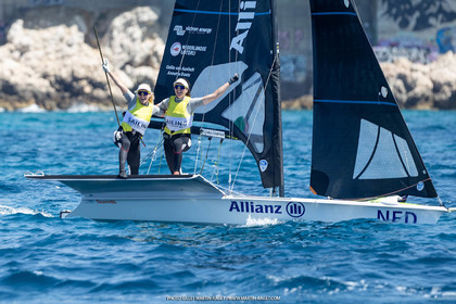 16 07 2023, Marseille, (FRA), Paris 2024 Olympic Games 2024 Sailing Test Event, Day 8, Medal race 49er FX