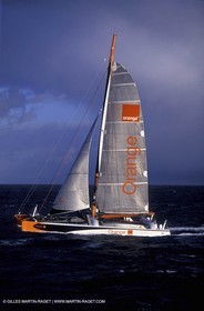 Orange II - 2004 Jules Verne Trophy - Ouessant - 2nd starting line crossing