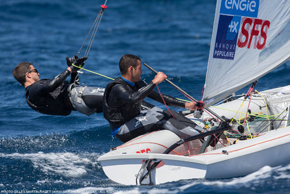 25 04 2016, Hyères (FRA,83), Jeux Olympiques Rio 2016, voile, 470, Sofian Bouvet   Jeremie Mion, SFS Voile