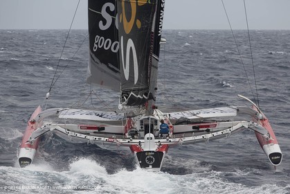 12 09 2012 - Marseille (FRA,13) - Trimaran Sodebo - Thomas Coville - Tentative contre le record de la Méditerranée