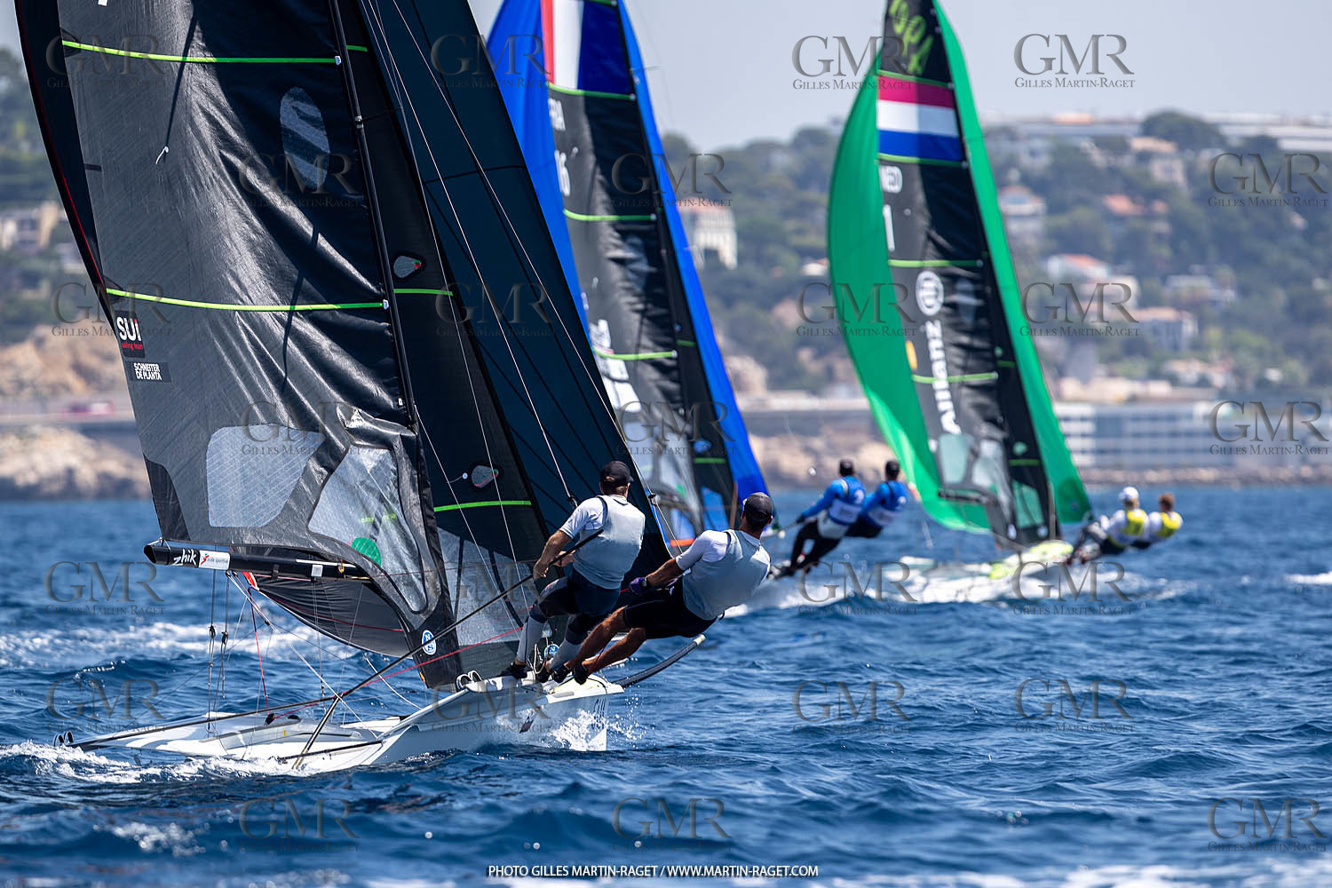 16 07 2023, Marseille, (FRA), Paris 2024 Olympic Games 2024 Sailing Test Event, Day 8, Medal race 49er Men