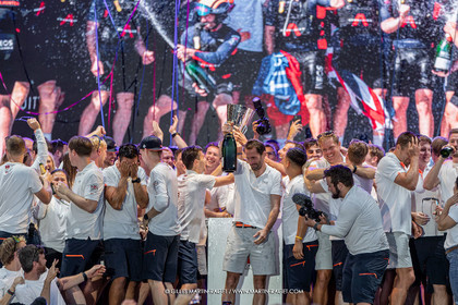 04 10 2024, Barcelona (ESP), 37th America's Cup, Louis Vuitton Cup Final, Race Day 7 , Prizegiving