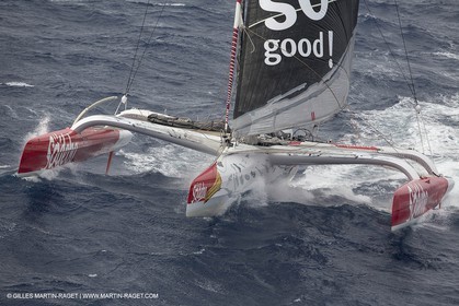 12 09 2012 - Marseille (FRA,13) - Trimaran Sodebo - Thomas Coville - Tentative contre le record de la Méditerranée