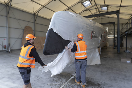 15 02 2022, La Grande Motte (FRA), Gunboat 80  1 hulls delivery