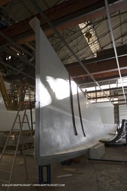 22 01 2008 - La Ciotat (FRA, 13) - Construction of cruising catamaran Nahema at H2X boatyard - Mould construction
