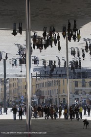 02 02 2013- Marseille (FRA,13) Inauguration de l'ombrière et du Vieux Port semi-piétonnier