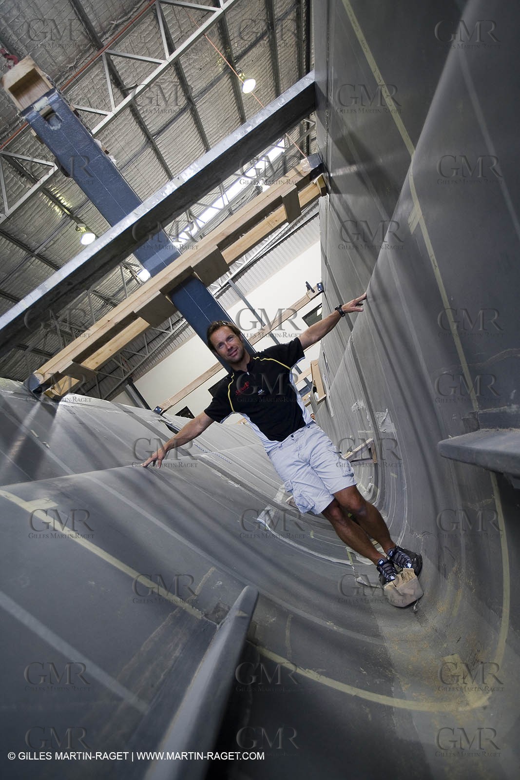 Sydney, Australia, Thomas Coville trimaran Sodebo building at Boat Speed