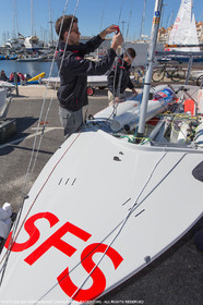 25 04 2016, Hyères (FRA,83), Jeux Olympiques Rio 2016, voile, 470, Sofian Bouvet   Jeremie Mion, SFS Voile