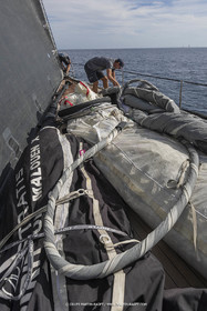 03 10 2022, Saint-Tropez (FRA,83), Voiles de Saint-Tropez 2022,  entraînement des maxis, A bord de Sipirit of Malouen X
