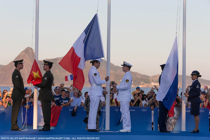 14 08 2016, Rio de Janeiro (BRA), 2016 Olympic Games, Sailing, RSX Women medal ceremony
