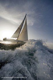 Crusing monohull sailing