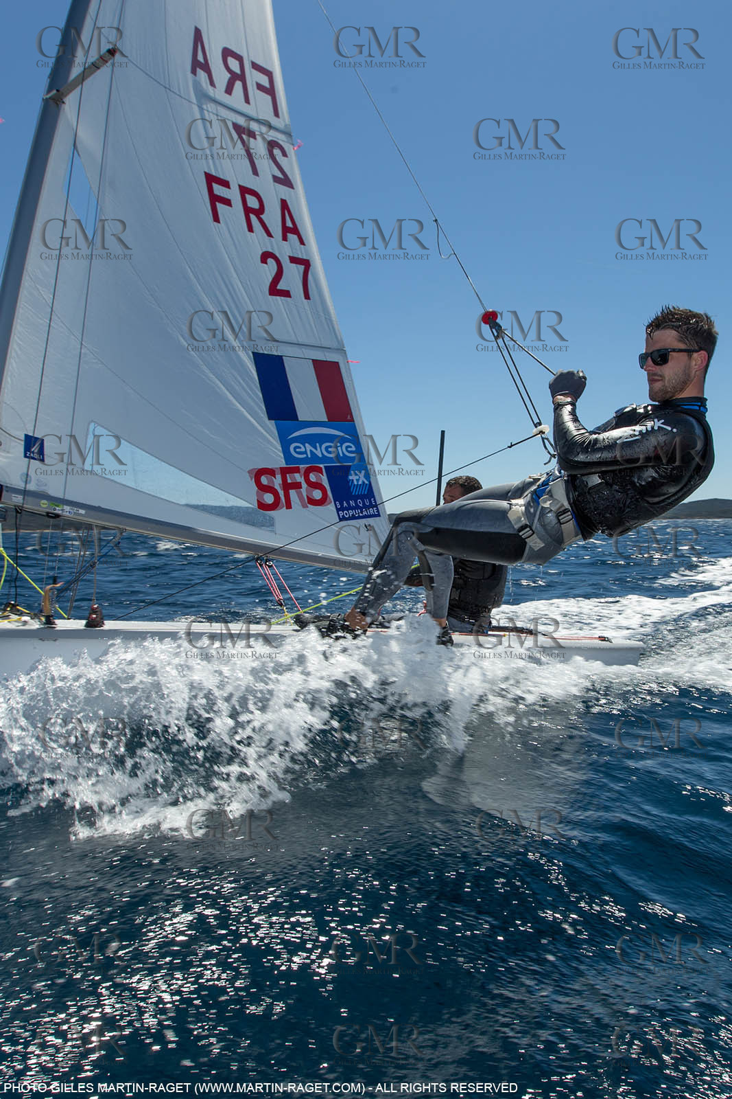 25 04 2016, Hyères (FRA,83), Jeux Olympiques Rio 2016, voile, 470, Sofian Bouvet   Jeremie Mion, SFS Voile