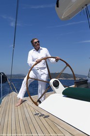 25 06 2015, Saint Tropez (FRA,83) , Sailing, Super yachts, Wally, Genie of The Lamp, Charles de Bourbon