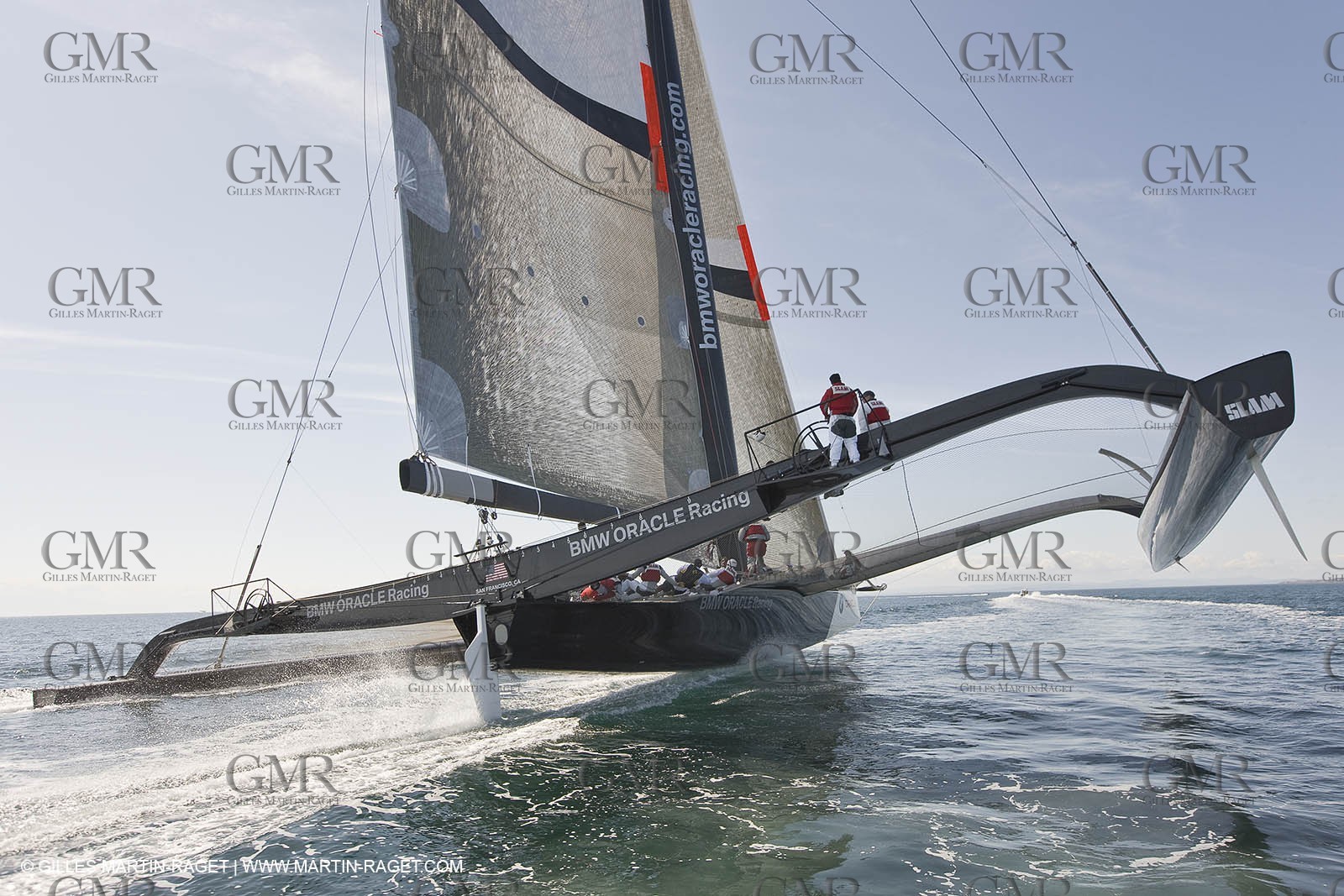 04 09 2008 - Anacortes (WA, USA) - America's Cup - BMW ORACLE Racing - 90 ft trimaran sea trials - Day 3