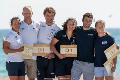 16 07 2023, Marseille, (FRA), Paris 2024 Olympic Games 2024 Sailing Test Event, Day 8, Medal race, Nacra 17