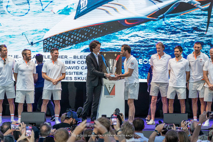 04 10 2024, Barcelona (ESP), 37th America's Cup, Louis Vuitton Cup Final, Race Day 7 , Prizegiving