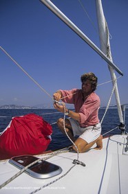 Voile, croisière, personnages, hommes