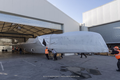 15 02 2022, La Grande Motte (FRA), Gunboat 80  1 hulls delivery