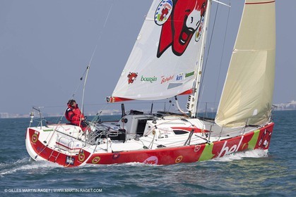 13 03 2010 -  La Grande Motte   Port Camargue (FRA) - Groupe Bel - Kito de Pavant   Sebastien Audigane training for Transat AG2R