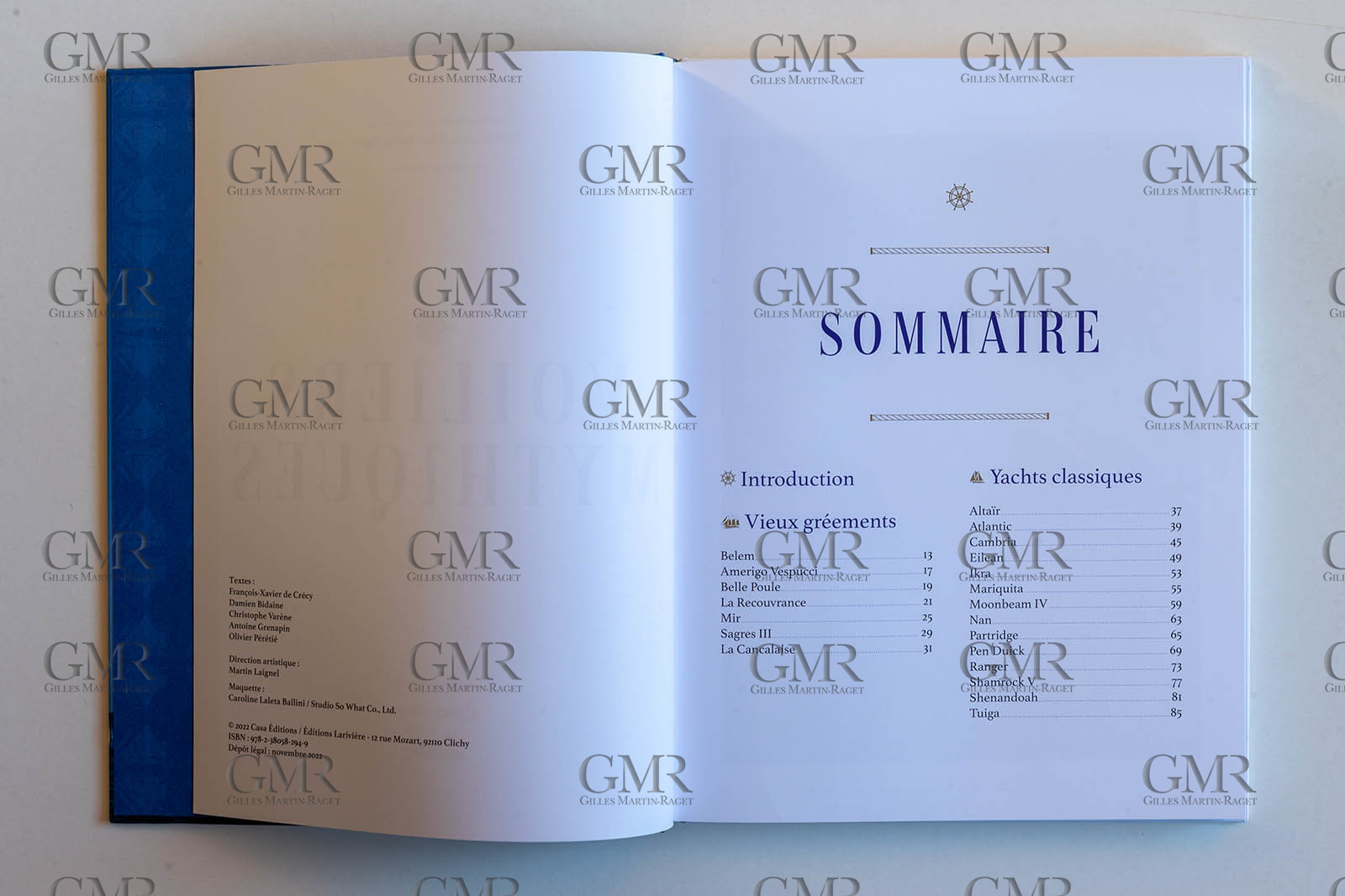 31 01. 2023, Marseille (FRA,13) Voiliers Mythiques, Casa éditions, Sous la direction de Fançois-Xavier de Crécy, photographies de Gilles Martin-Raget