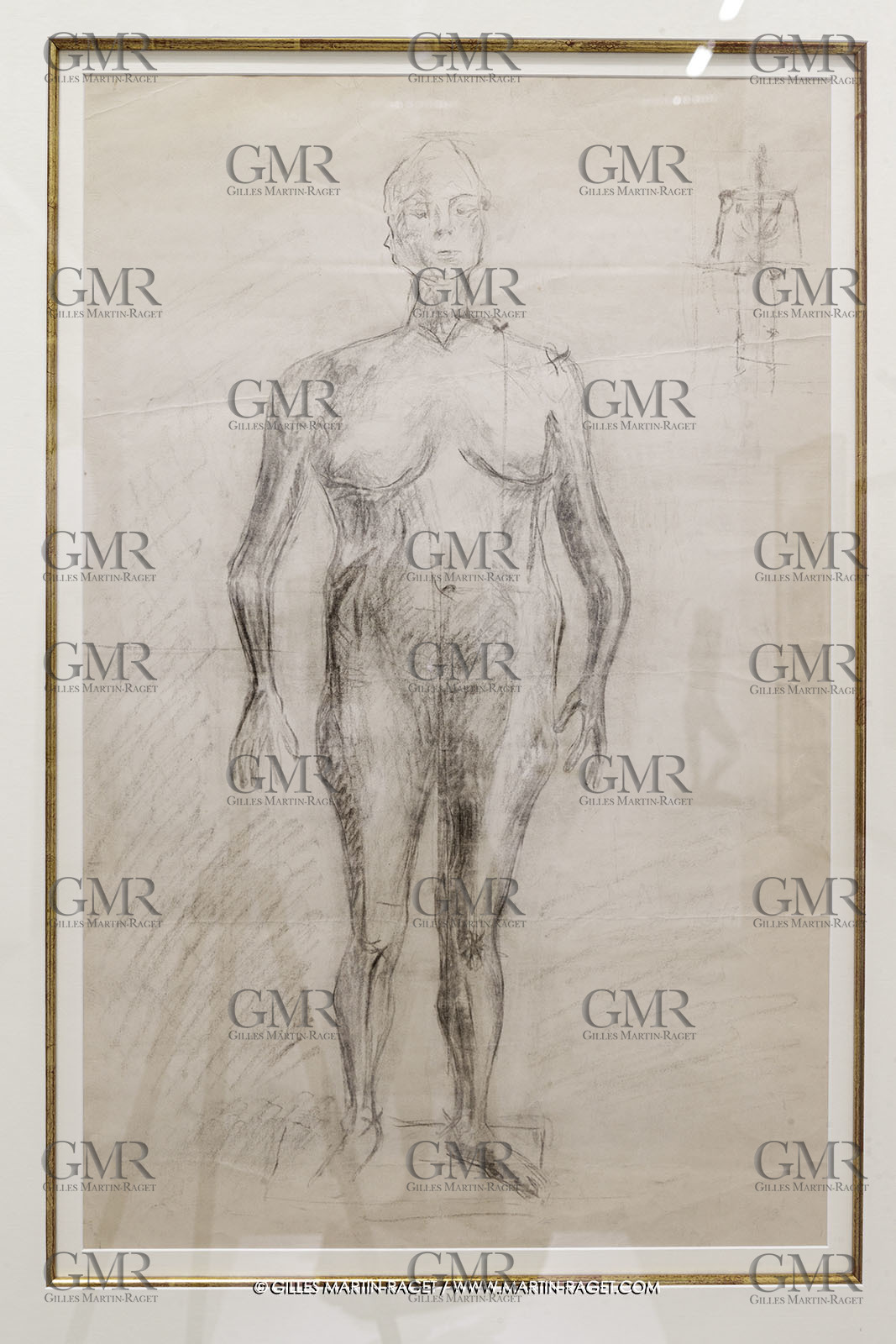 02 05 2023, Paris (FRA), oeuvre de Germaine Richier, Exposition Centre Pompidou 2023, Sans titre [L'Ouragane], 1948-1949, Crayon sur papier, 64,9 x 50 cm, collection particulière