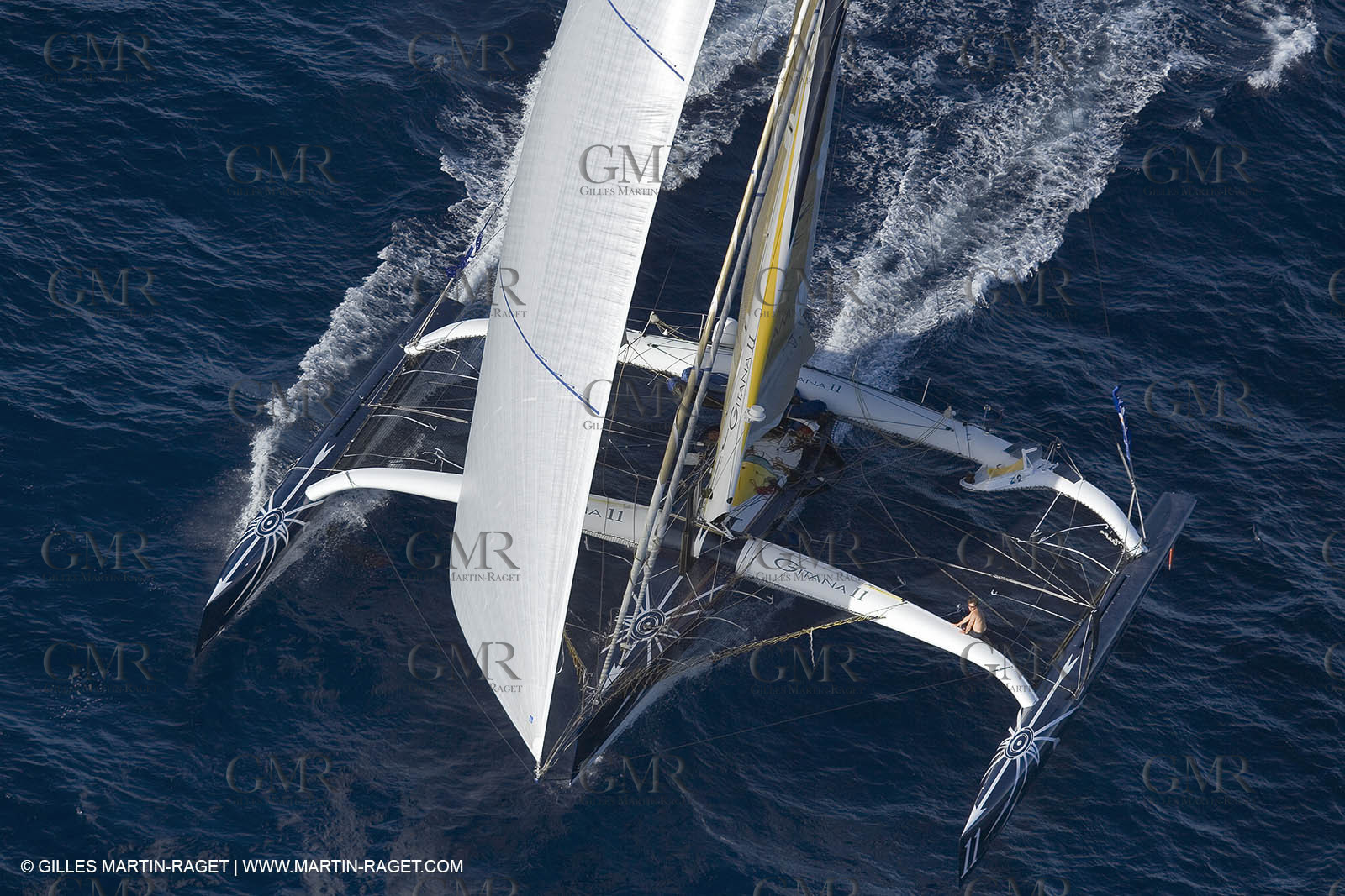 05 11 2006 - Pointe à Pitre Guadelupe (FRA) - Route du Rhum 2006 arrival - overall winner Lionel Lemonchois (Gitana 11)