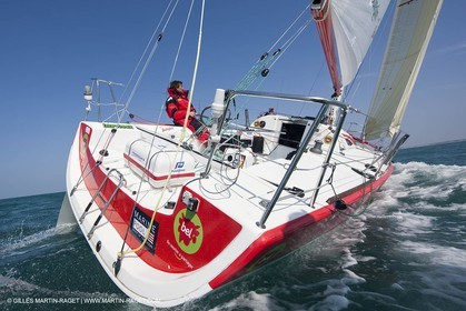 13 03 2010 -  La Grande Motte   Port Camargue (FRA) - Groupe Bel - Kito de Pavant   Sebastien Audigane training for Transat AG2R