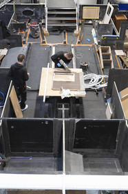 29 10 2018, La Grande Motte (FRA,30), Chantier Gunboat, construction du Gunboat 68