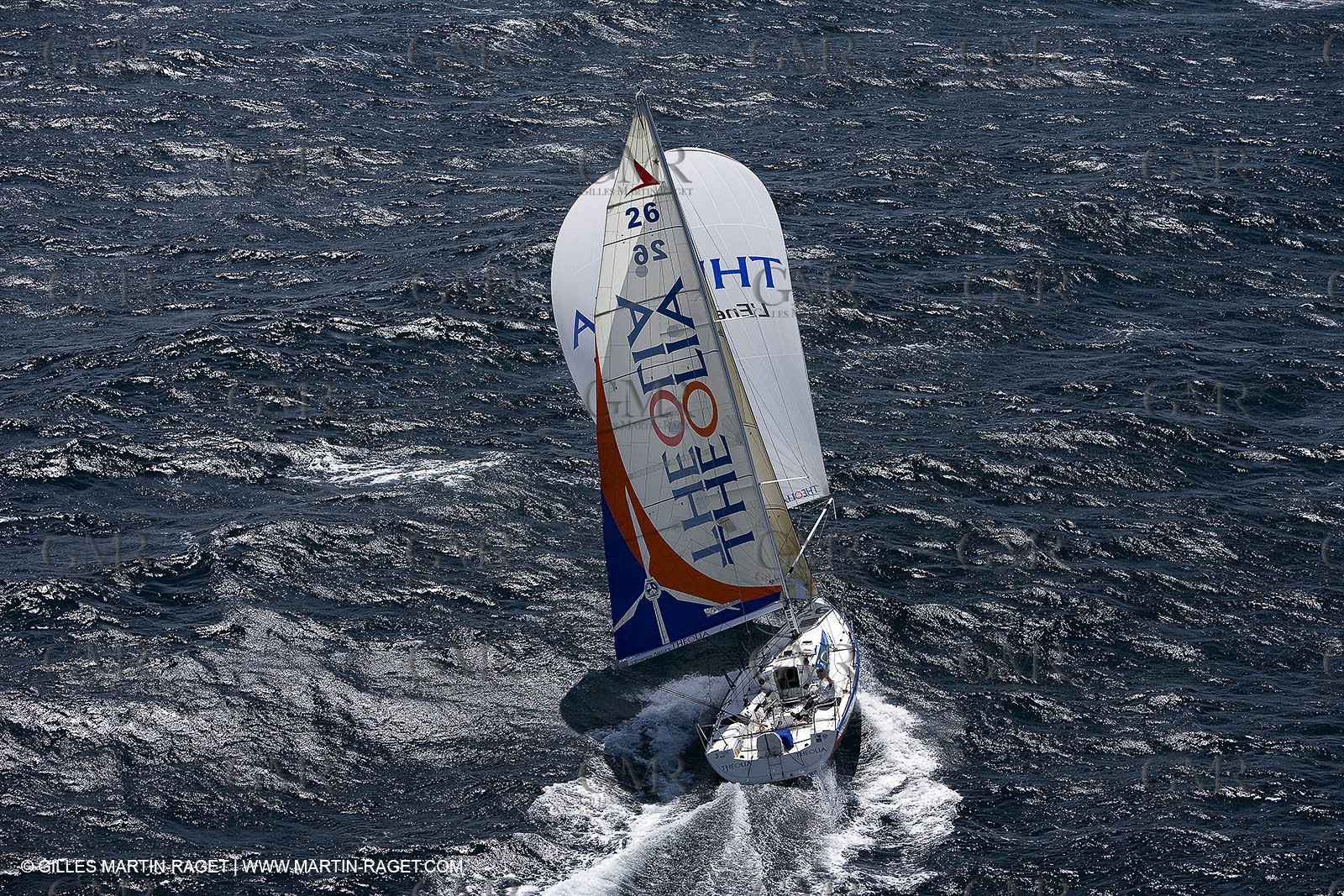 06-26-2007 - FIGARO II - THEOLIA - Skipper : Robert Nagy - Training off Marseille (south France) with strong wind conditions