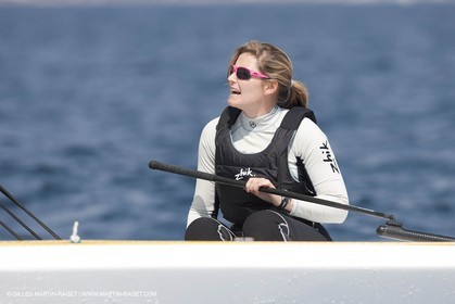 20 04 2010 - Hyères (FRA,83) - SOF 2010 - Zhik Team - women Match Racing - Leroy Pruvot  Bertrand