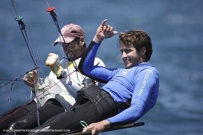 10-05-07 - ISAF SAILING WORLD CHAMPIONSHIPS - CASCAIS 2007 - DAY 7 - 49er - FRANCE - Morgan Lagravière   Stephane Chrsitidis