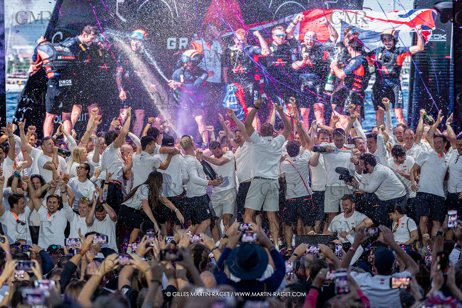 04 10 2024, Barcelona (ESP), 37th America's Cup, Louis Vuitton Cup Final, Race Day 7 , Prizegiving