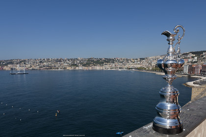 09 04 2012 - Naples (ITA) - 34th America's Cup - America's Cup World Series Naples 2012 - The America's Cup trophy infront Naples bay