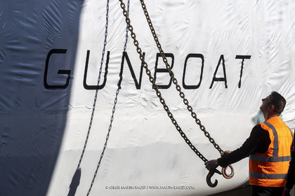15 02 2022, La Grande Motte (FRA), Gunboat 80  1 hulls delivery