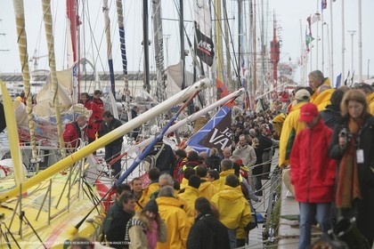 Transat Jacques Vabre 2005, départ monocoques, ambiances ponton