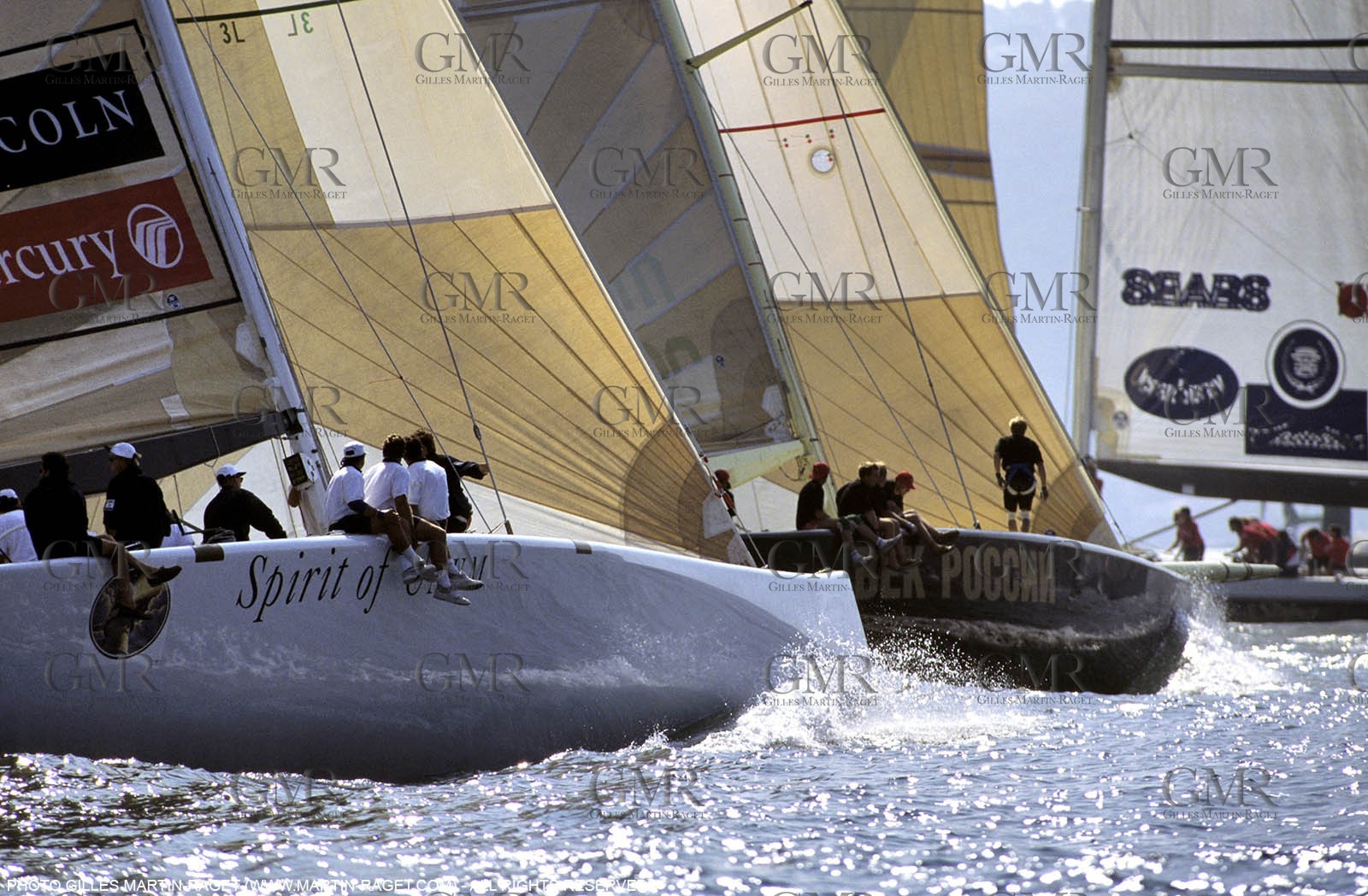 America's cup - San Diego 1995 - Spirit of Sydney + Russian entry at the 1994 worlds